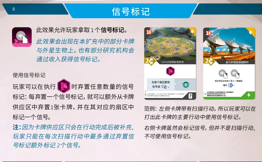 《Space Agencies》信号标记的取得与使用示例
